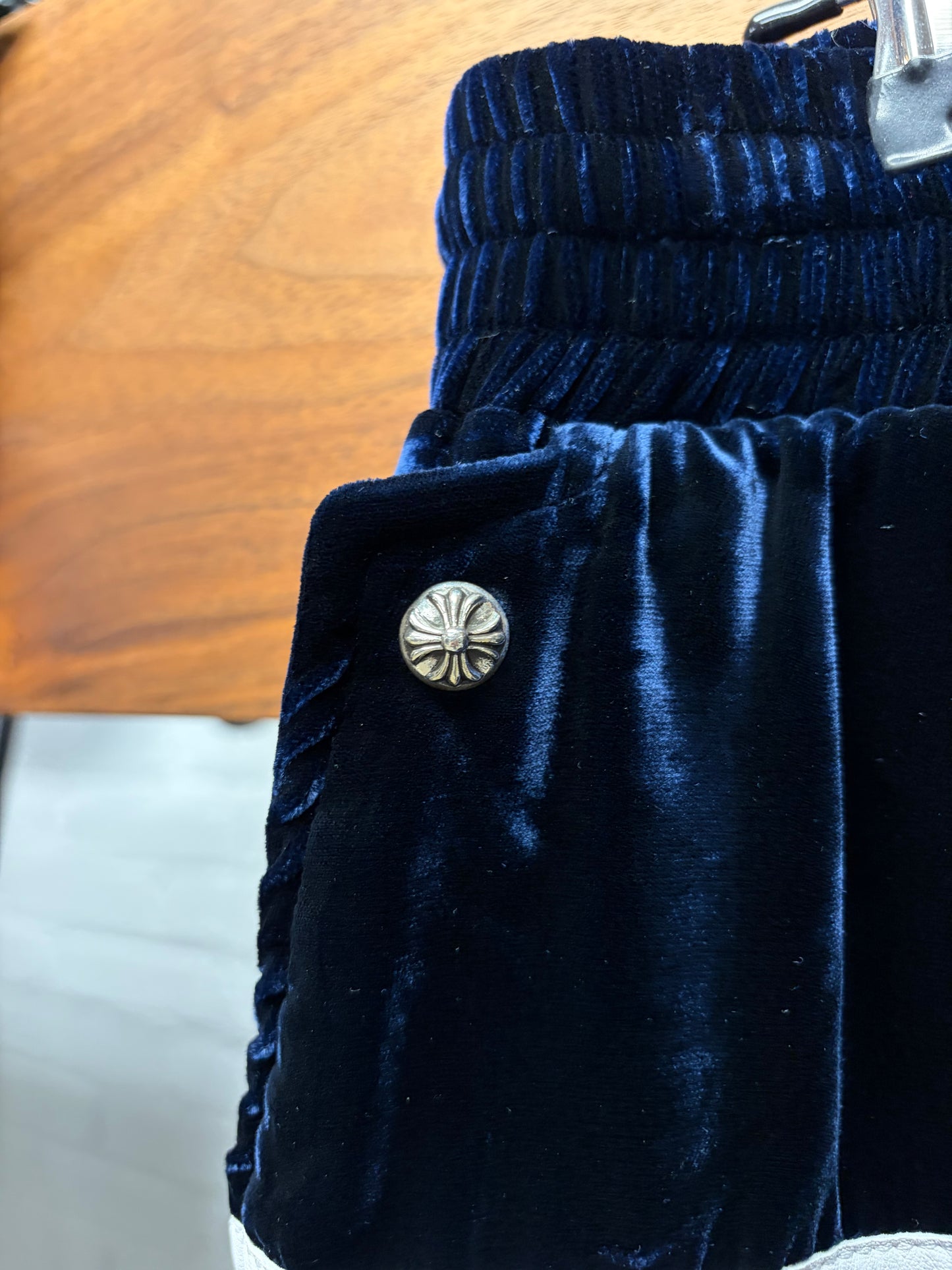Chrome Hearts Velour/Leather Tracksuit Pants