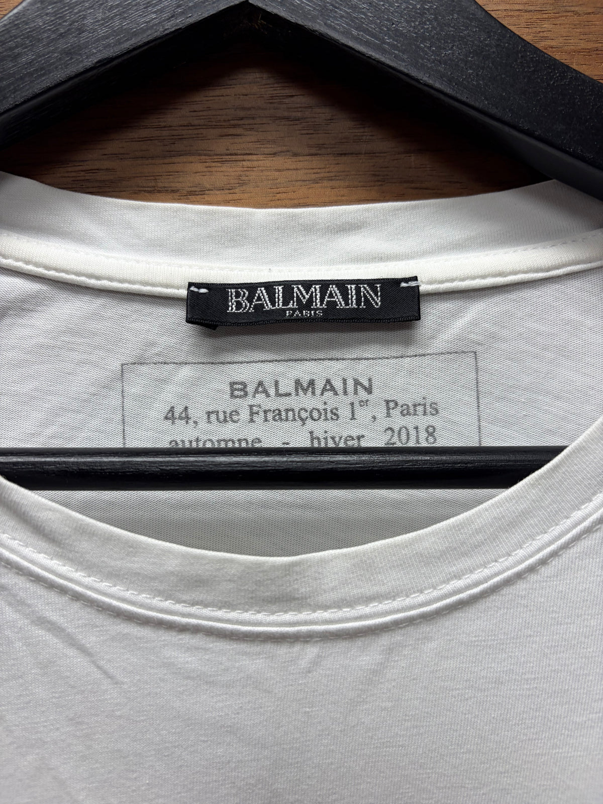 Balmain ‘Studded Shoulder’ White Long Sleeve Shirt