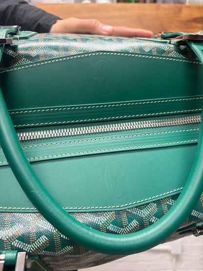 Goyard ‘Boeing 55’ Green Canvas Monogram Weekender Duffle Bag