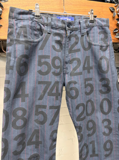 SS2003 Junya Watanabe ‘Numbers’ Plaid Full Print Pants
