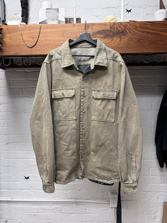 Rick Owens DRKSHDW Mineral/Pearl Oversized Denim ‘Overshirt’
