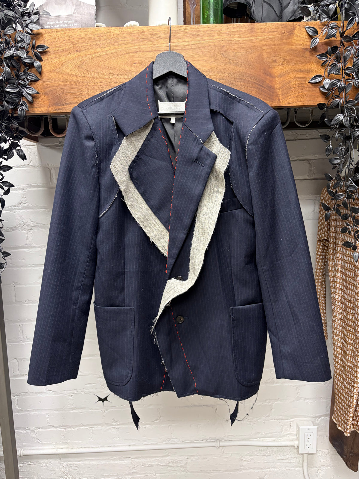 AW2019 Maison Margiela by John Galliano ‘Suiting’ Deconstructed Pinstripe Blazer