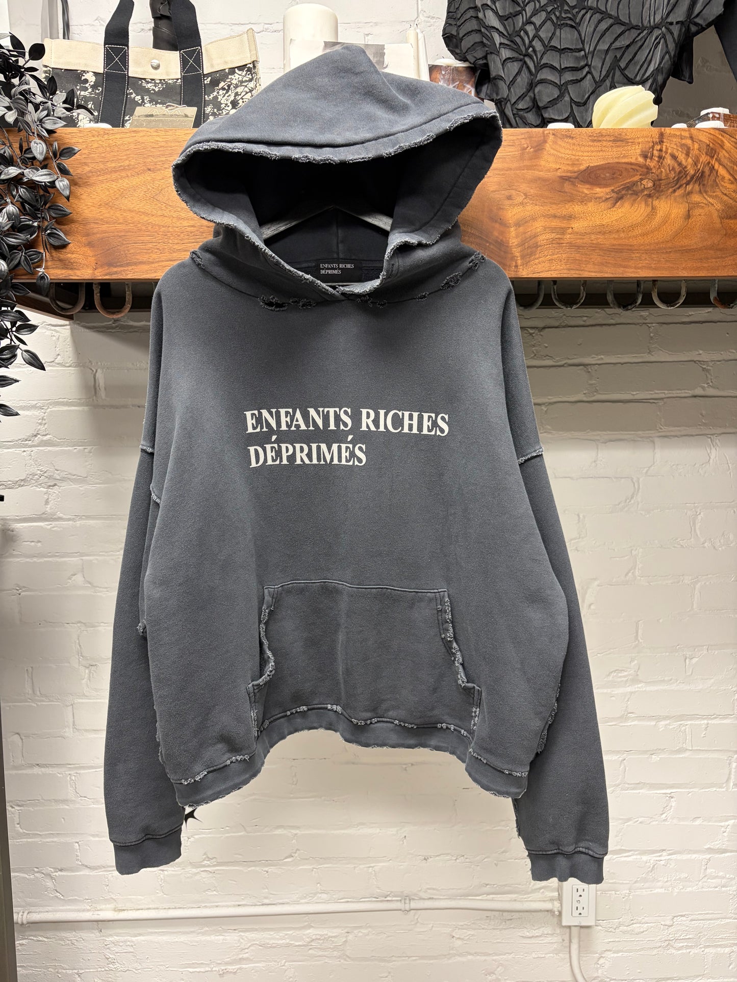 Enfants Riches Deprimes Classic Distressed Logo Pullover Hoodie