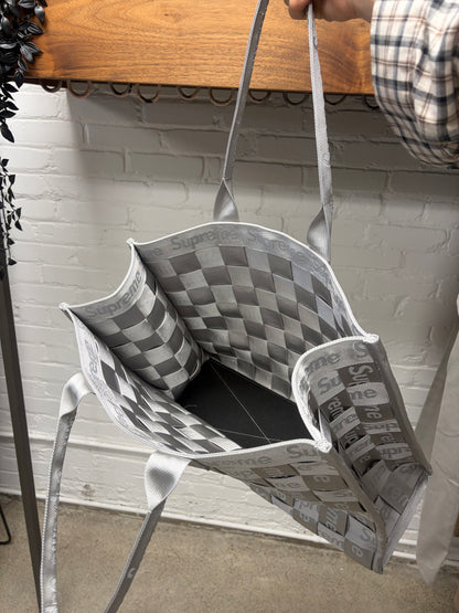 SS2024 Supreme Metallic Silver ‘Woven’ Tote Bag