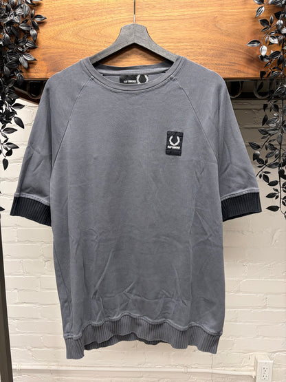 Raf Simon’s x Fred Perry Ribbed Cuff Cotton ‘Patch Logo’ T-Shirt