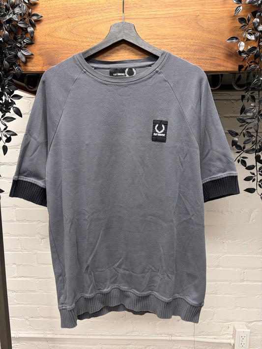 Raf Simon’s x Fred Perry Ribbed Cuff Cotton ‘Patch Logo’ T-Shirt