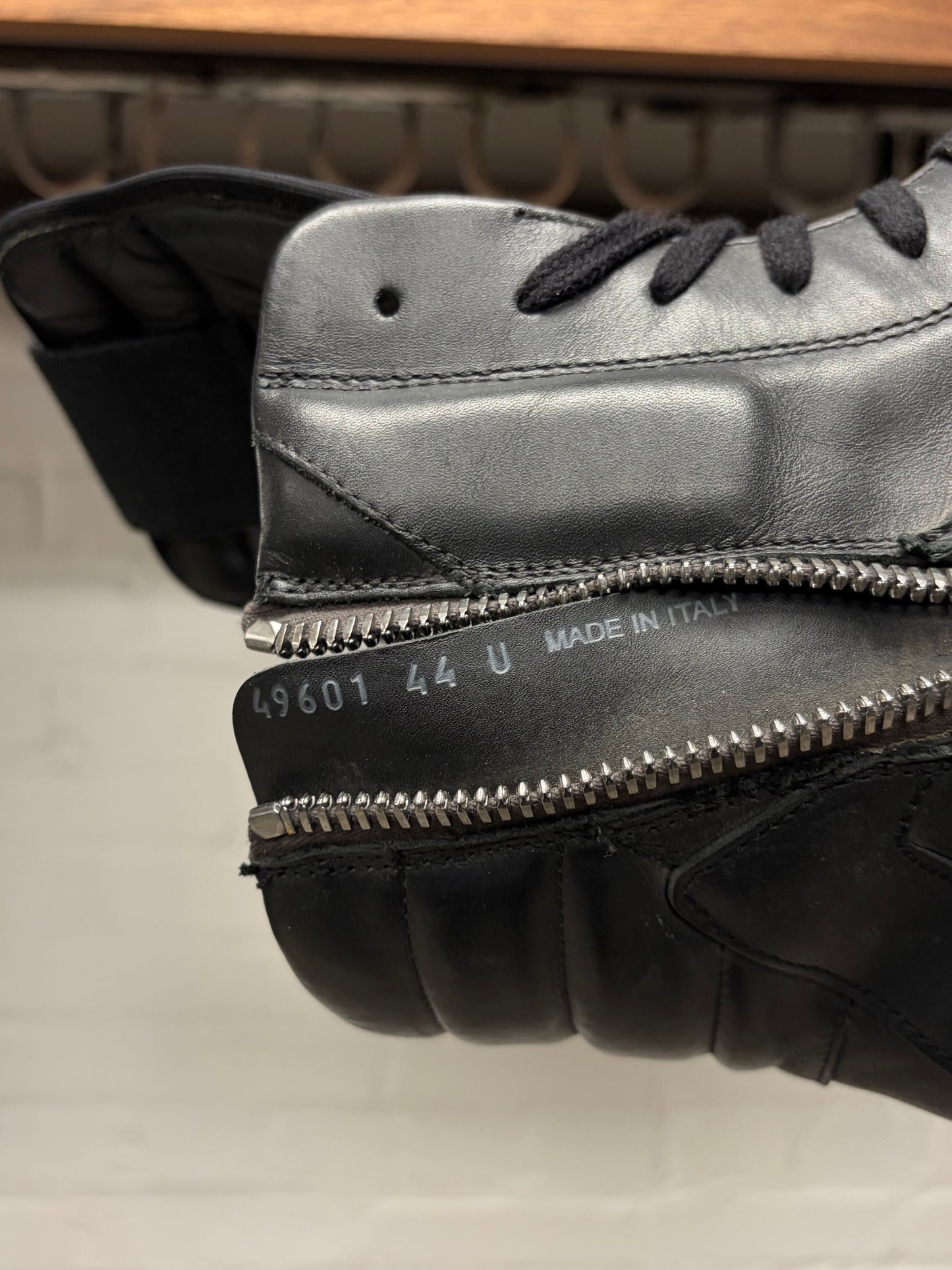 Rick Owens ‘Mega Bumper’ Geobasket Black High Top Sneakers