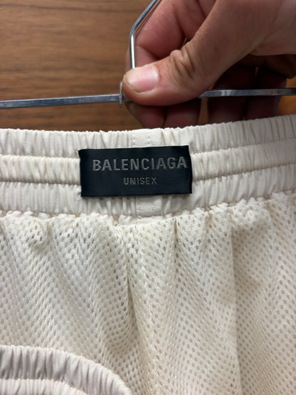 2023 Balenciaga ‘3B Sports Logo’ White/Blue Wide Leg Track Pants
