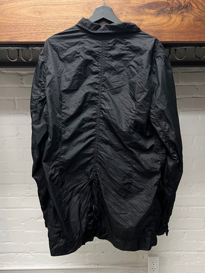 SS2016 Rick Owens ‘Cyclops’ Black Crinkled Nylon Blazer