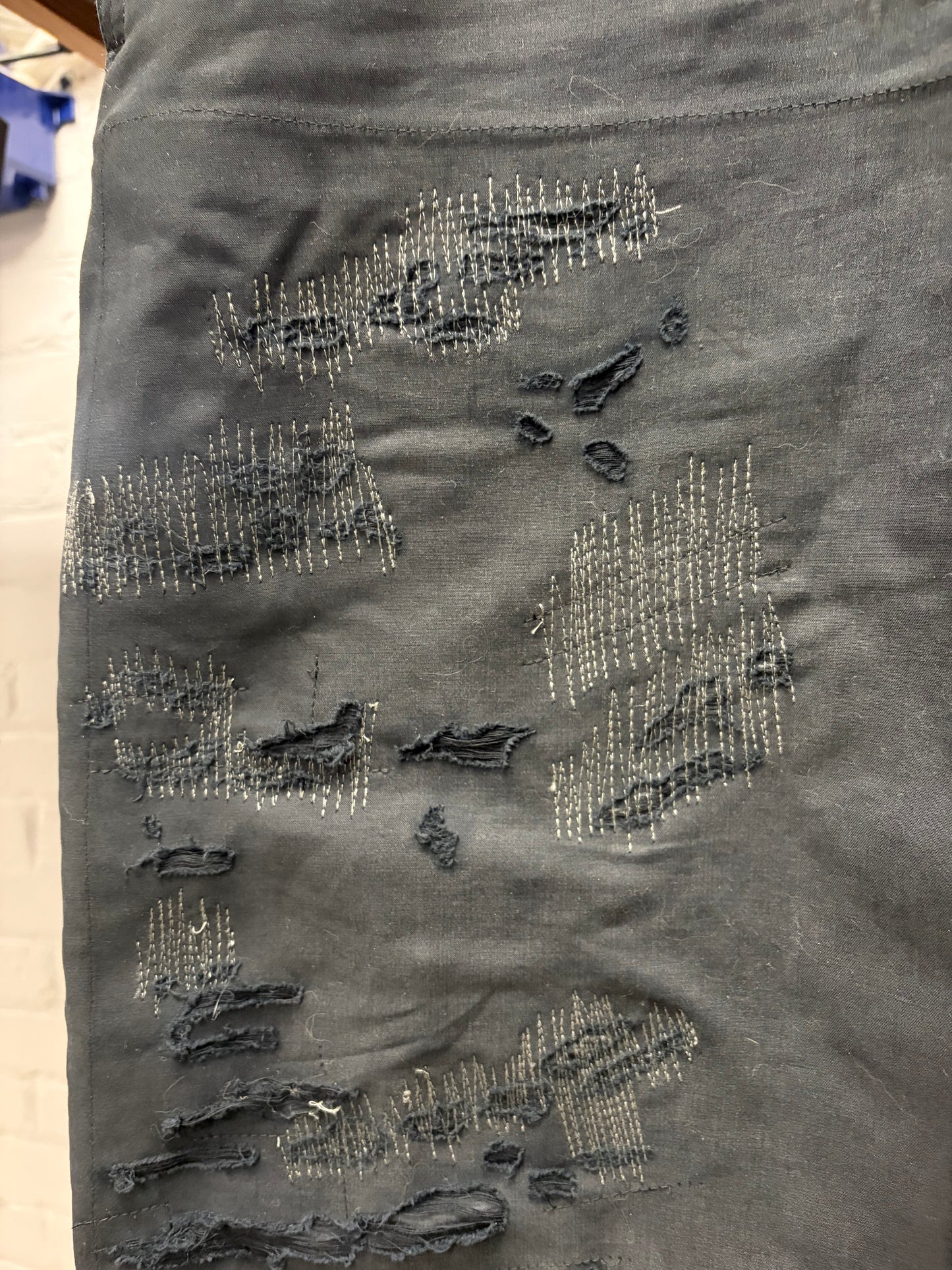 Acne Studios ‘Mended’ Black Wide Leg Denim
