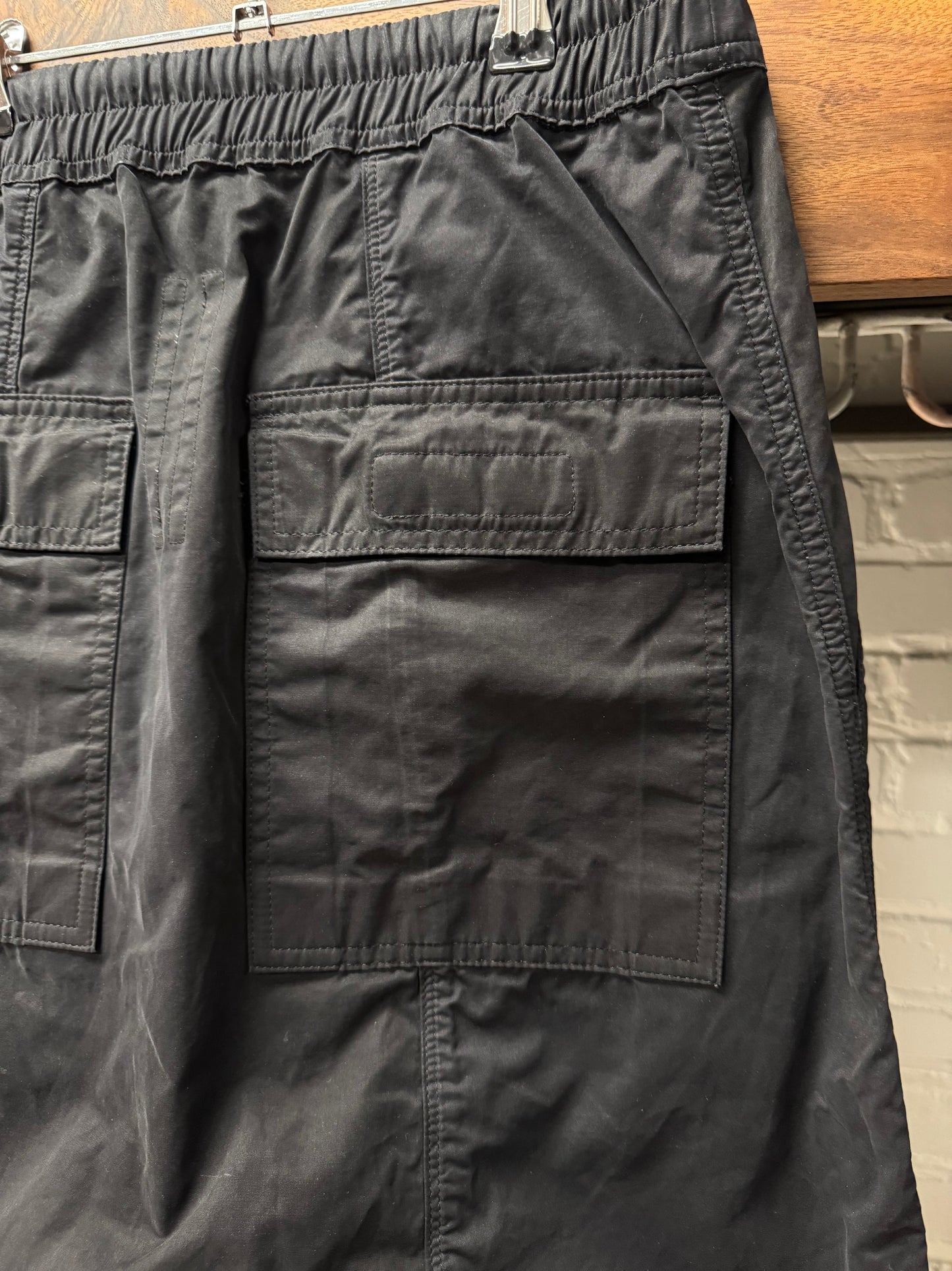 Rick Owens 3/4 Length Heavy Cotton Drop Crotch Pod Shorts