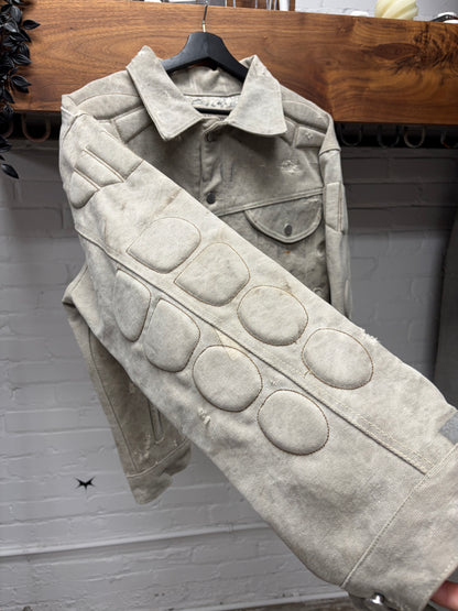 Satoshi Nakamoto x Sicko Ivory Military Canvas Denim Jacket