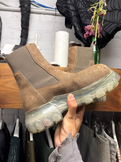 Rick Owens ‘Beatle Bozo’ Dust Suede Translucent Sole Tractor Boots