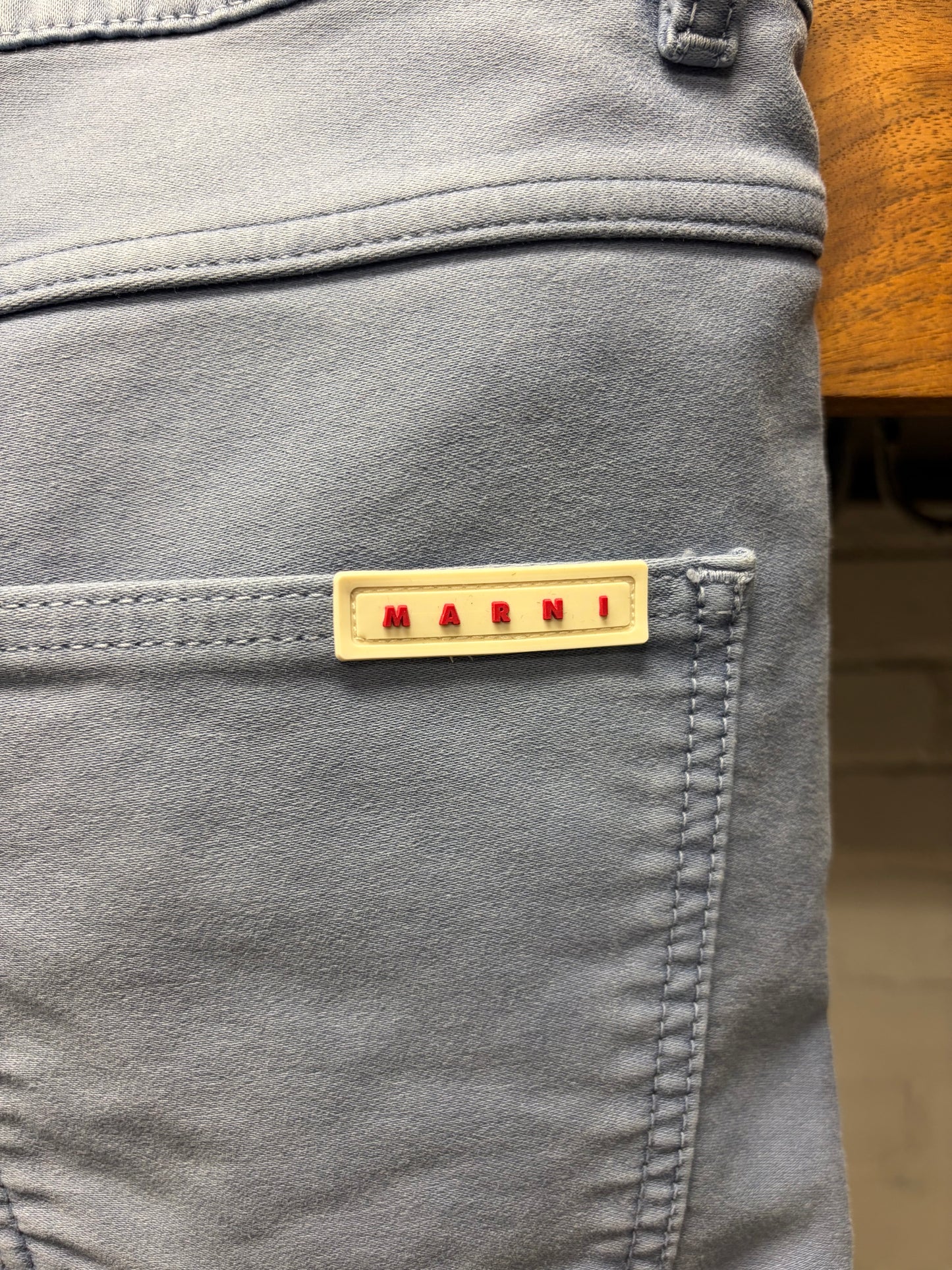 Marni ‘French Workwear Blue’ Wide Leg Straight Cut Denim