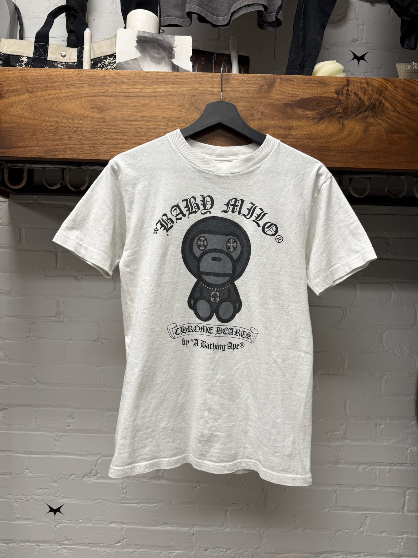 2009 Chrome Hearts x Bape ‘Baby Milo’ White Graphic T-Shirt