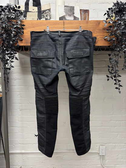 AW2014 Rick Owens ‘Moody’ Memphis Waxed Black Denim