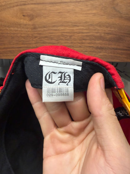 Chrome Hearts Red/Yellow Embroidered Logo Trucker Hat