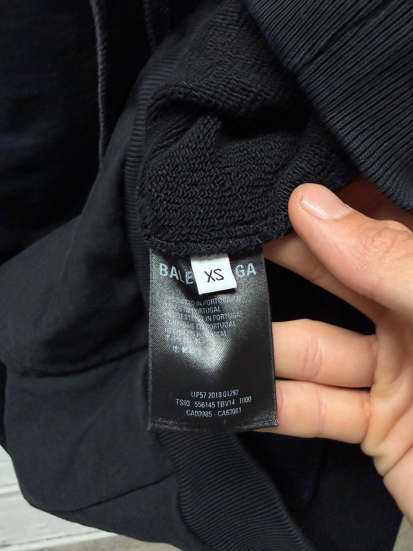 2018 Balenciaga ‘Campaign Logo’ Black Pullover Hoodie