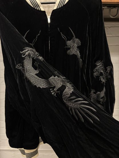 SSSTien Reversible Black/Cream Sukajan Jacket