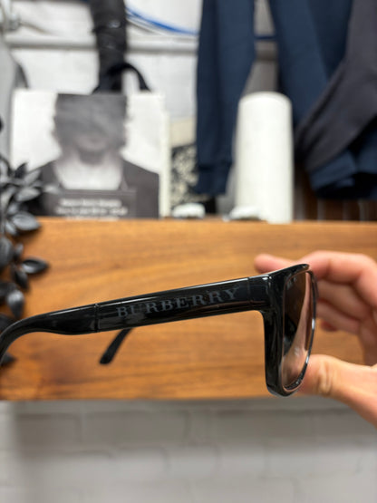 Burberry ‘Foldable’ Black Wayfarer Engraved Logo Sunglasses