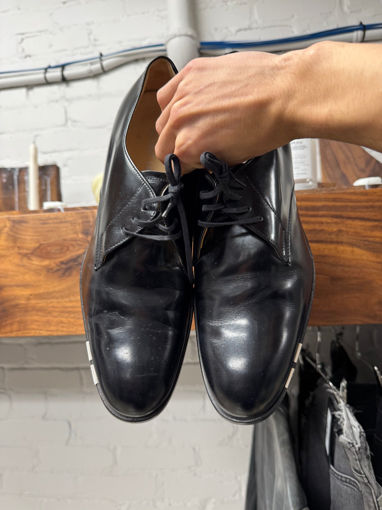 SS2004 Helmut Lang ‘Officer’ Studded Leather Derbys