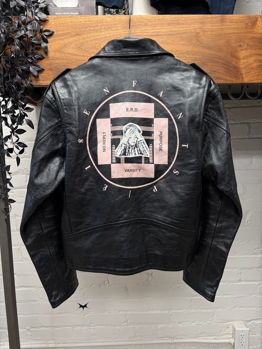 2016 Enfants Riches Déprimés ‘No Reply’ Black Leather Biker Jacket