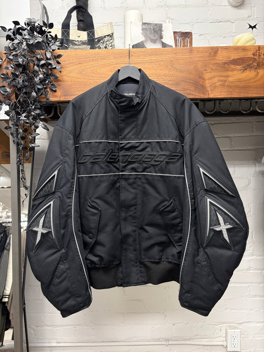 SS2020 Balenciaga Padded ‘Moto Racer’ Black Oversized Jacket