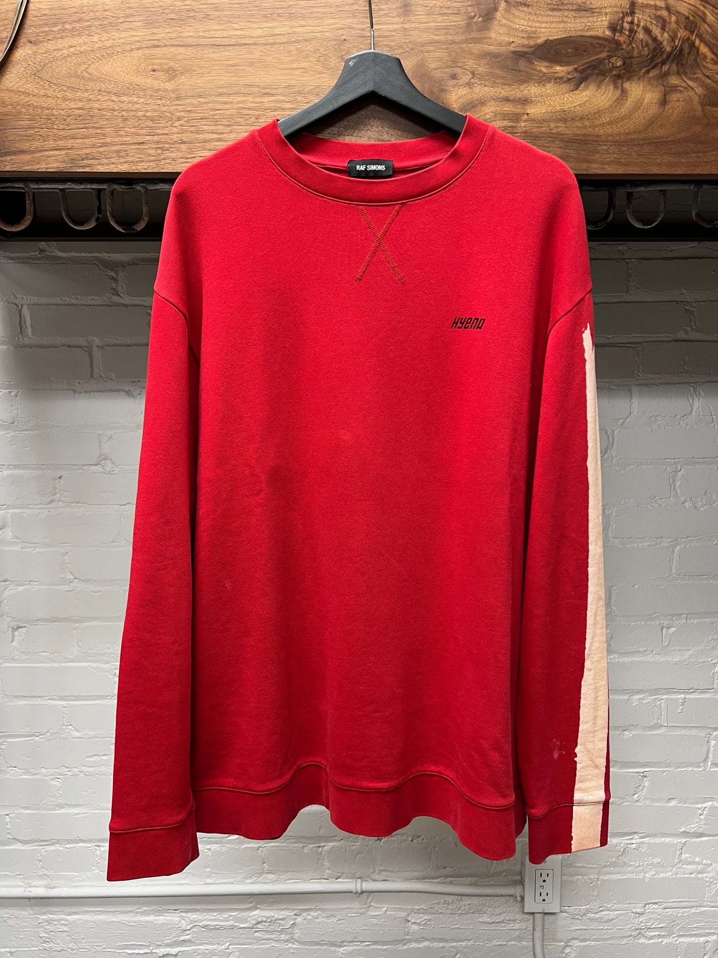 SS17 Raf Simons Hyena Cherry Red Crewneck