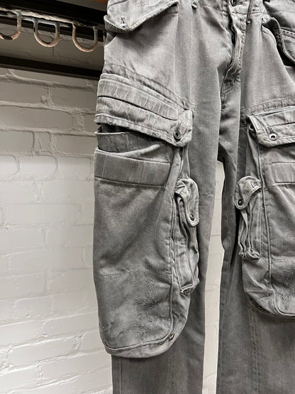 AW2014 Julius Grey Denim ‘Gas Mask’ Cargo Pants