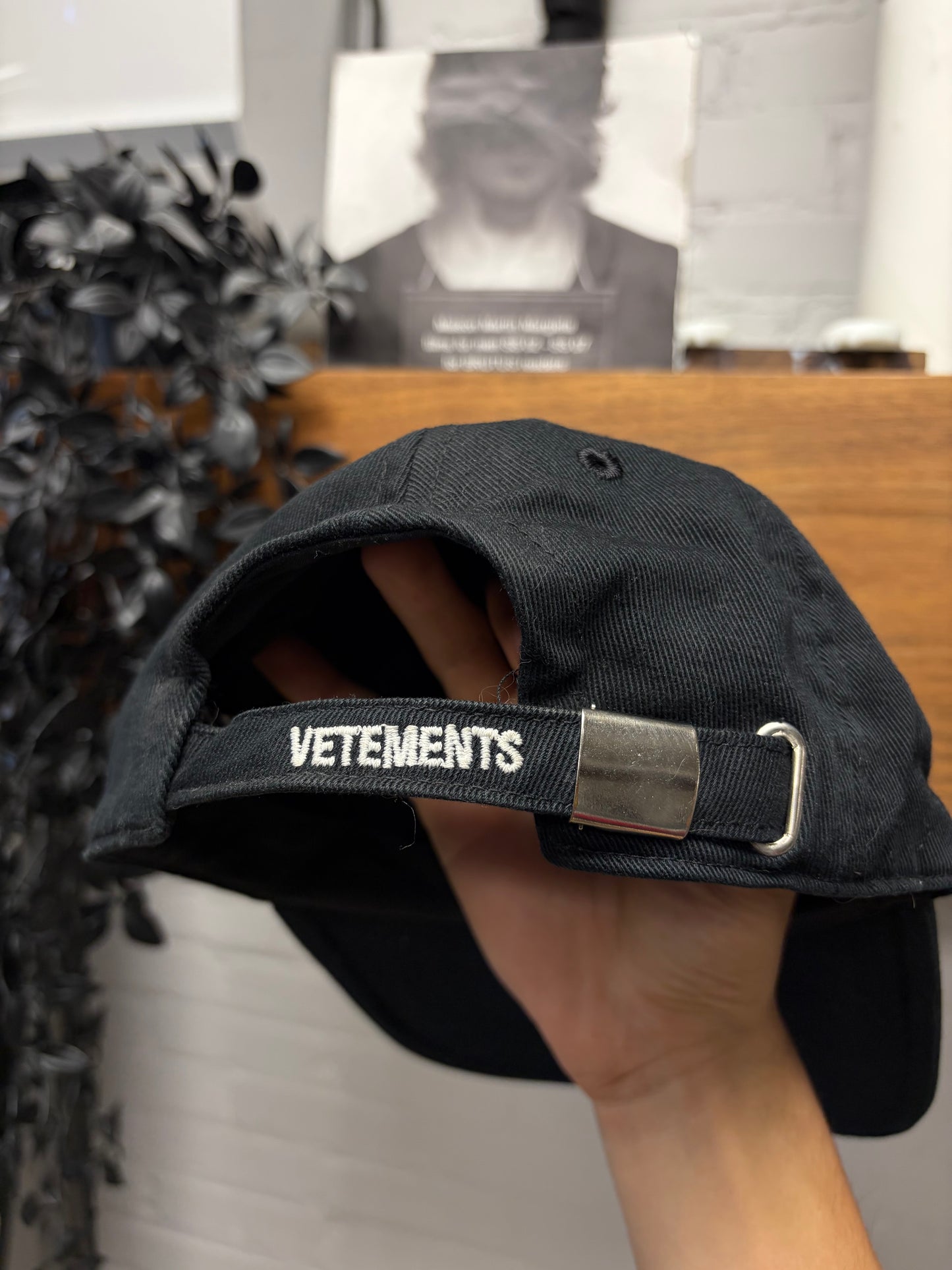 AW2017 Vetements ‘Sexual Fantasies’ Black Strap-Back Baseball Cap