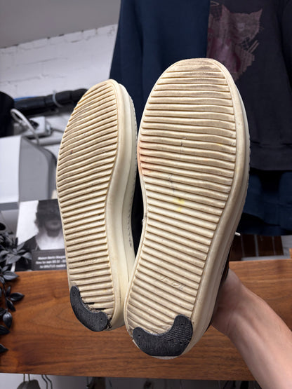 Rick Owens ‘Ramones’ Black/Milk Leather Low Top Sneakers