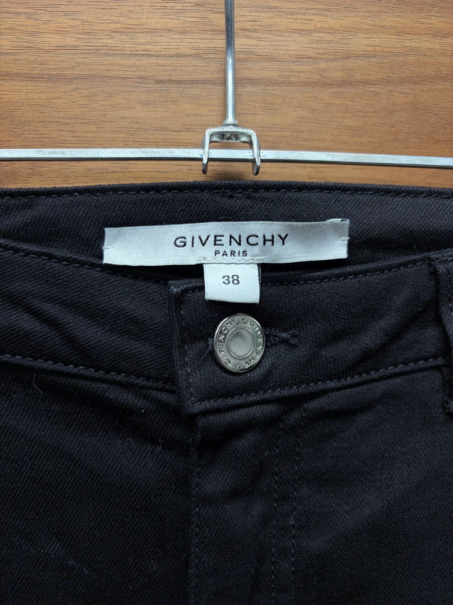2017 Givenchy Pink ‘Star Patch’ Black Skinny Jeans