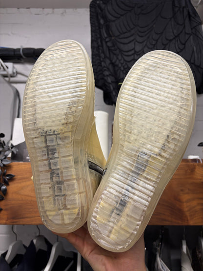 SS2023 Rick Owens ‘Edfu’ Translucent Apparition Leather ‘Cargobasket’ High Top Sneakers