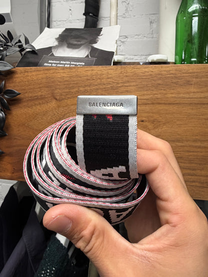 Balenciaga ‘D-Ring’ Jacquard Logo Webbing Belt