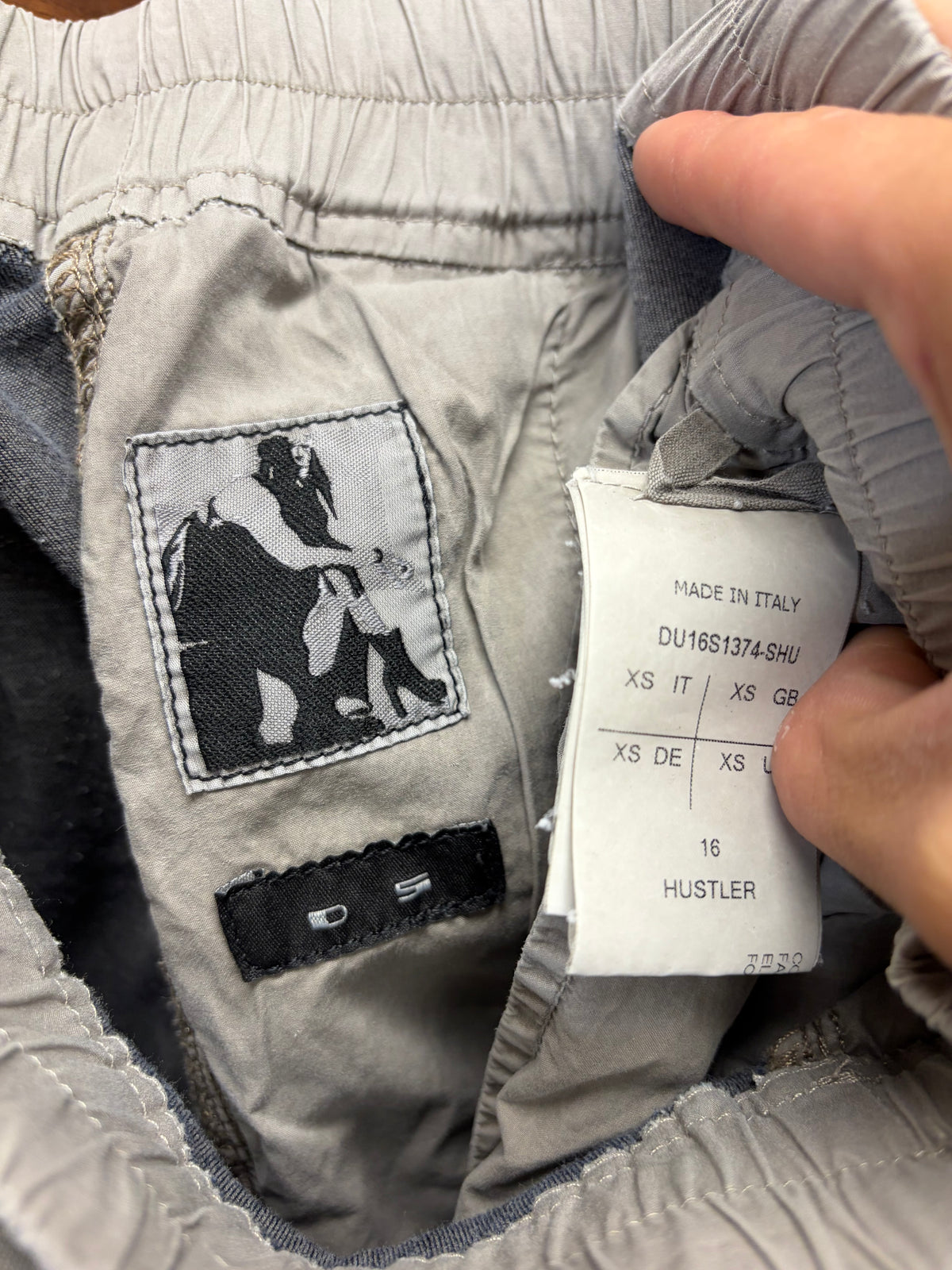 2016 Rick Owens ‘Hustler’ Drop Crotch Drawstring Pants