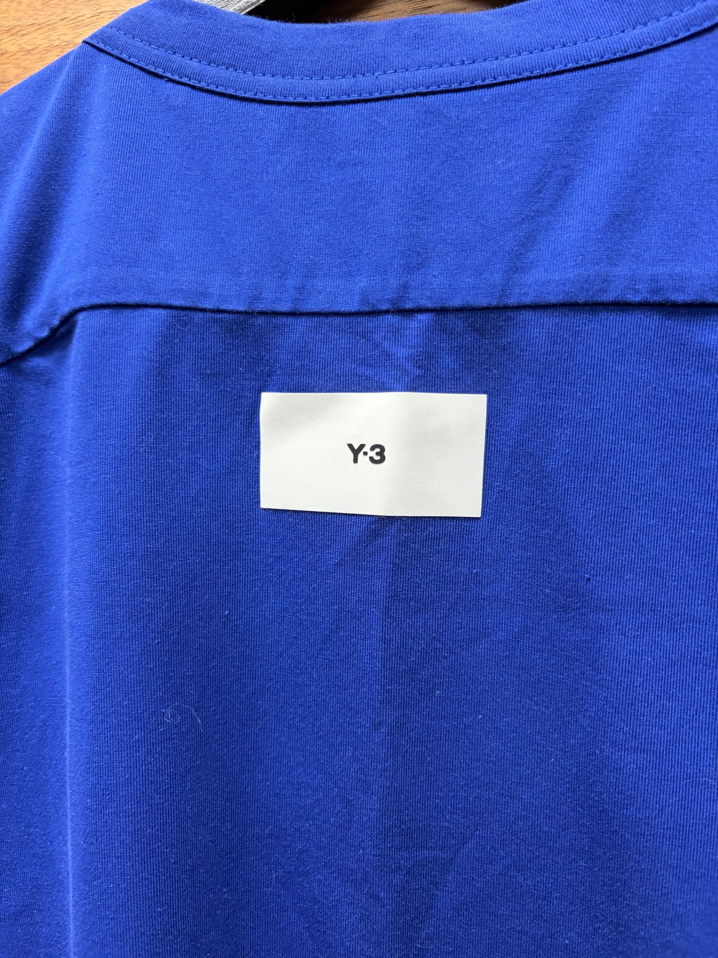 Y-3 by Yohji Yamamoto Shoulder Panelled Blue Tank Top