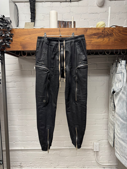 SS2020 Rick Owens ‘Tecautl’ Waxed Black ‘Bauhaus’ Cargos
