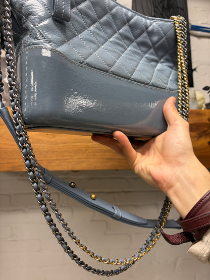 2018 Chanel ‘Gabrielle’ Quilted Goatskin/Patent Leather Bag