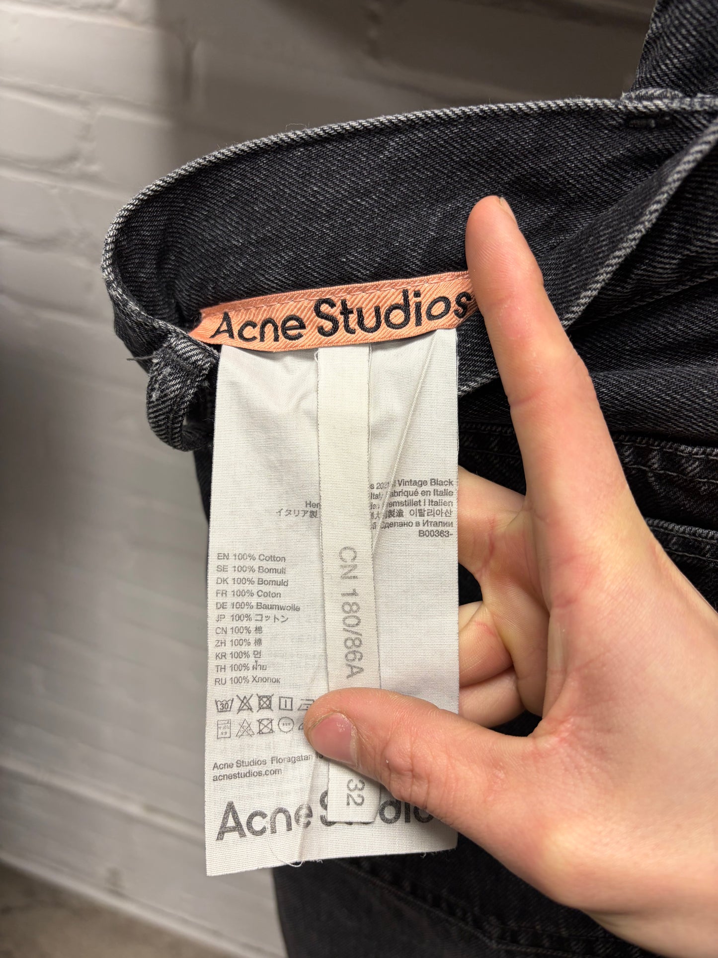 Acne Studios ‘2021 Vintage Black’ Flared Leg Denim