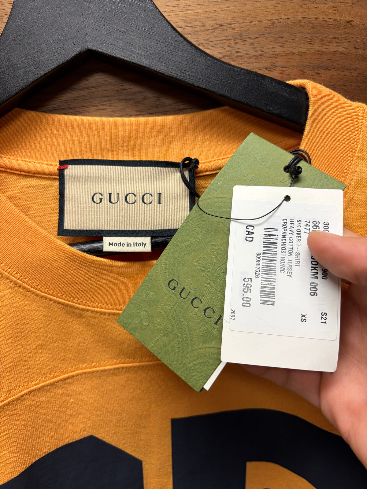 Gucci Maison de ‘L’Amour’ Yellow/Navy Oversized Jersey Short Sleeve T-Shirt