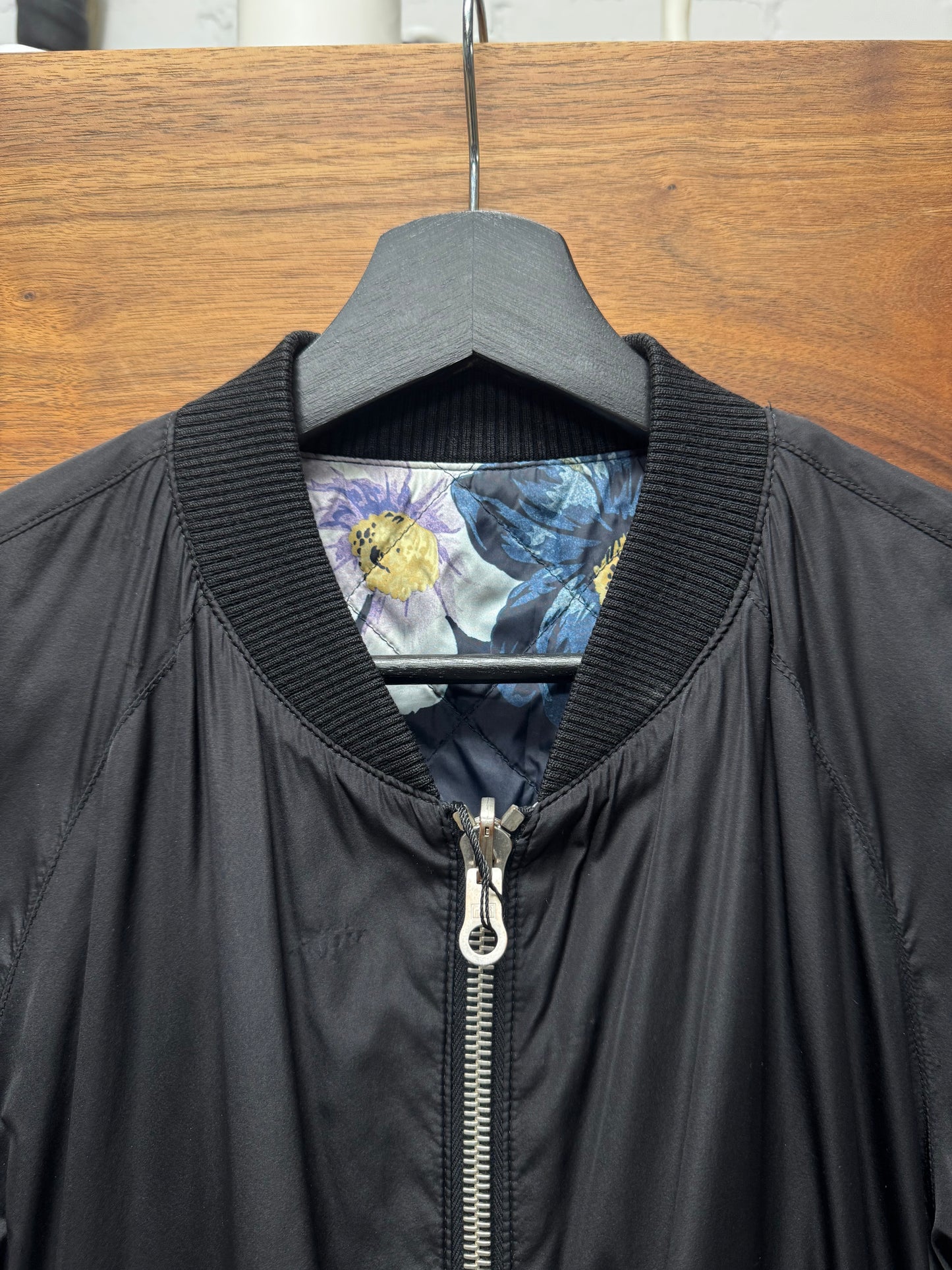 Dries Van Noten Reversible Black/Floral Bomber Jacket