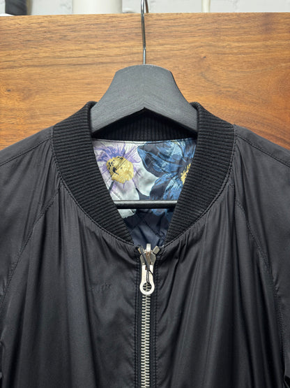 Dries Van Noten Reversible Black/Floral Bomber Jacket