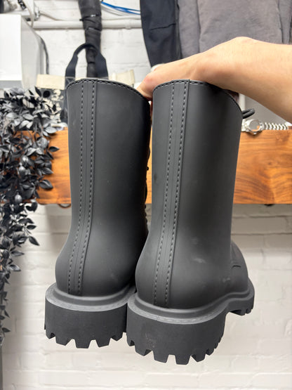 Balenciaga ‘Steroid’ Black Oversized Lace Up Combat Boots