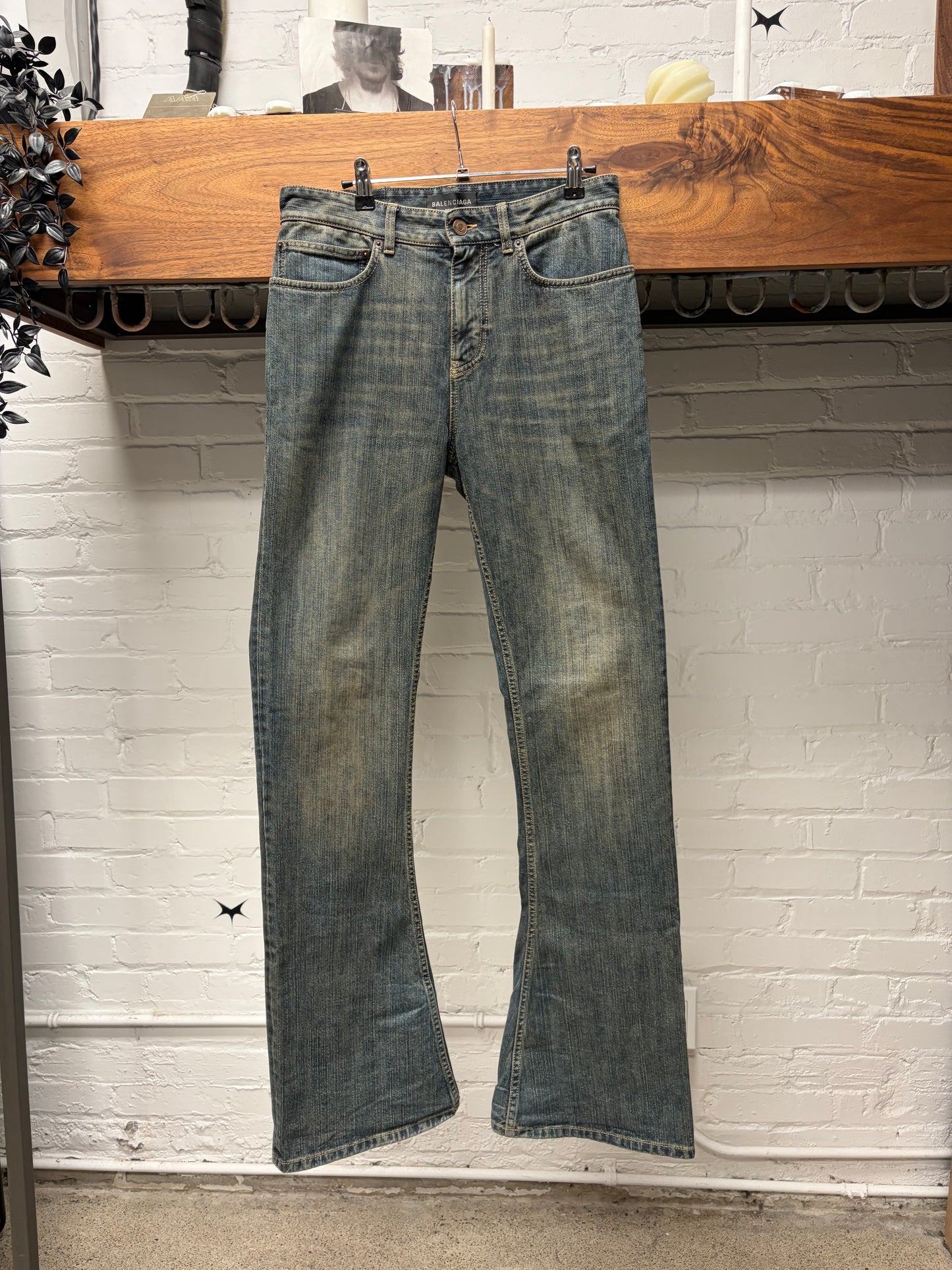 SS2025 Balenciaga ‘Lost Tapes’ Flared Dirt Wash Denim