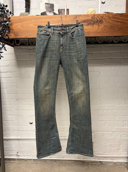 SS2025 Balenciaga ‘Lost Tapes’ Flared Dirt Wash Denim