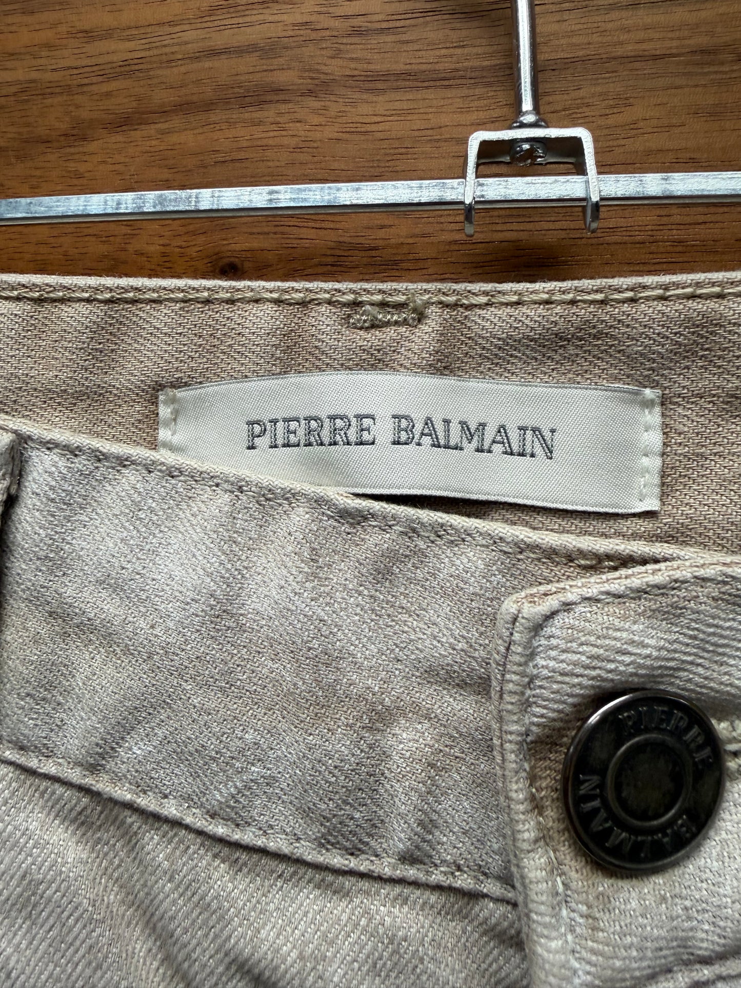 Balmain Dirty White ‘Rustic Fade’ Skinny Jeans