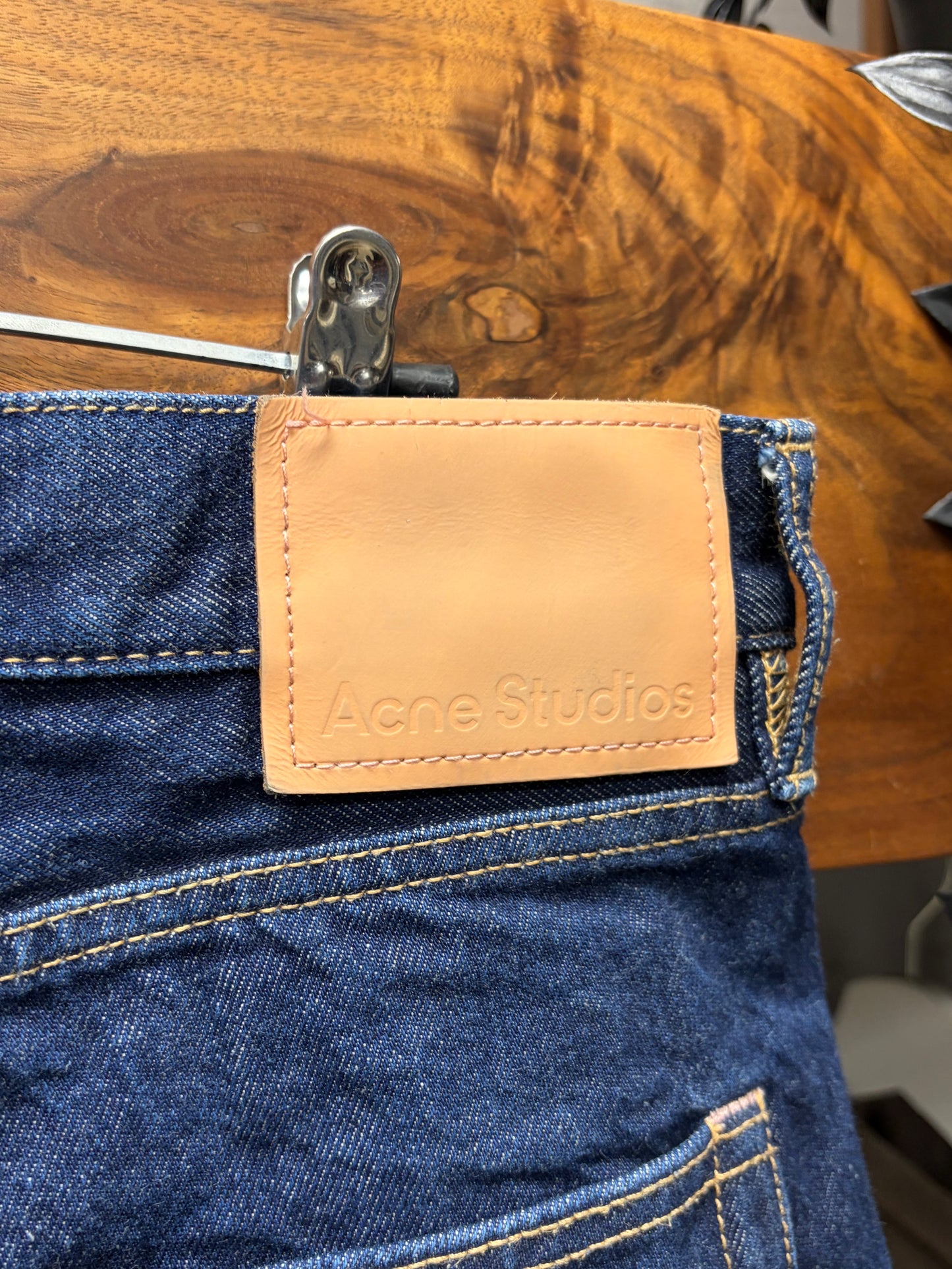 Acne Studios ‘1981’ Raw Blue Wide Leg Denim