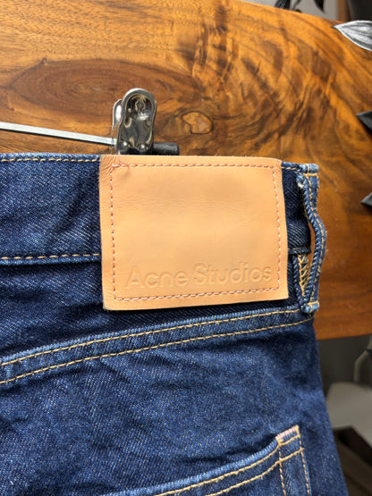 Acne Studios ‘1981’ Raw Blue Wide Leg Denim
