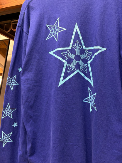 Chrome Hearts ‘Star Logo’ Blue CH Long Sleeve Shirt