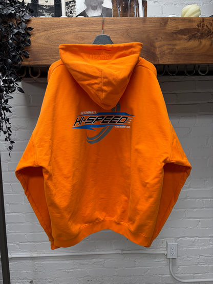 SS2023 Vetements ‘Hi-Speed’ Black/Orange Logo Pullover Hoodie